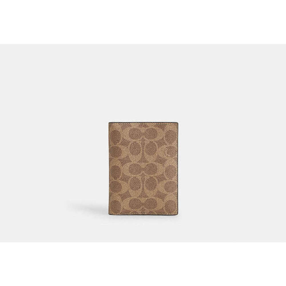 Coach Passport Card Case In Signature Canvas